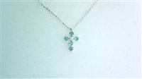 Collier Zancan Femme Collana Con Croce in Or blanc Diamante 0.05 Ct NC097B-SM - NC097B-SM